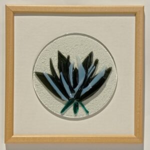 Glass Made Water Lily Framed Picture