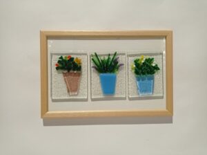 Üçlü Cam Saksı Çerçeve