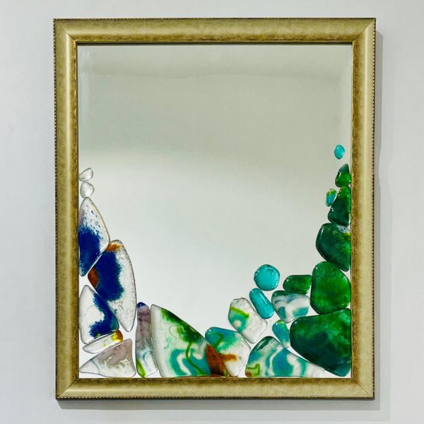 abstract colorful glass mirror