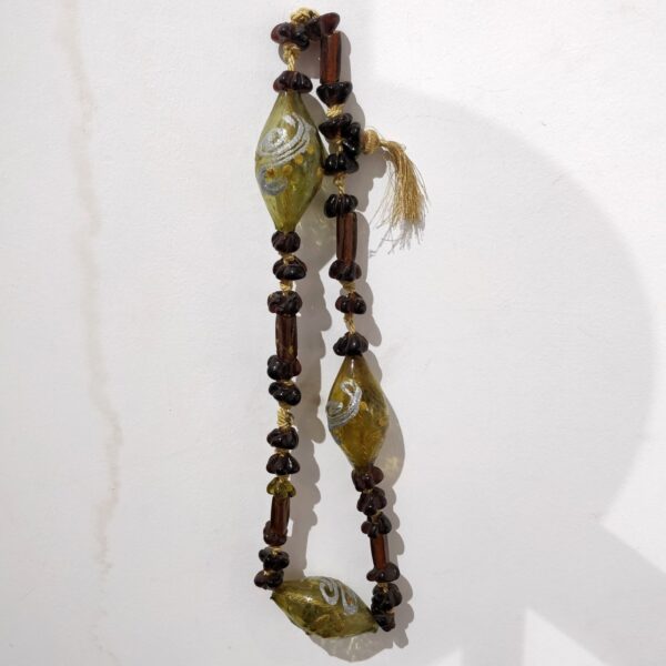 Handmade antique glass rosary 50 cm