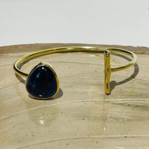 dark blue glass fusion handmade bracelet