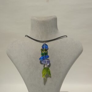 colorful fish glass fusion beads necklace