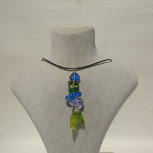 colorful fish glass fusion beads necklace