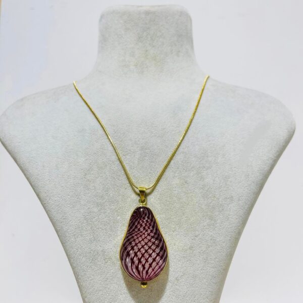 Handmade Fusion Glass Cesmi Bülbül Series Red Necklace