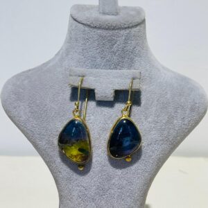 colorful world handmade abstract glass fusion earrings